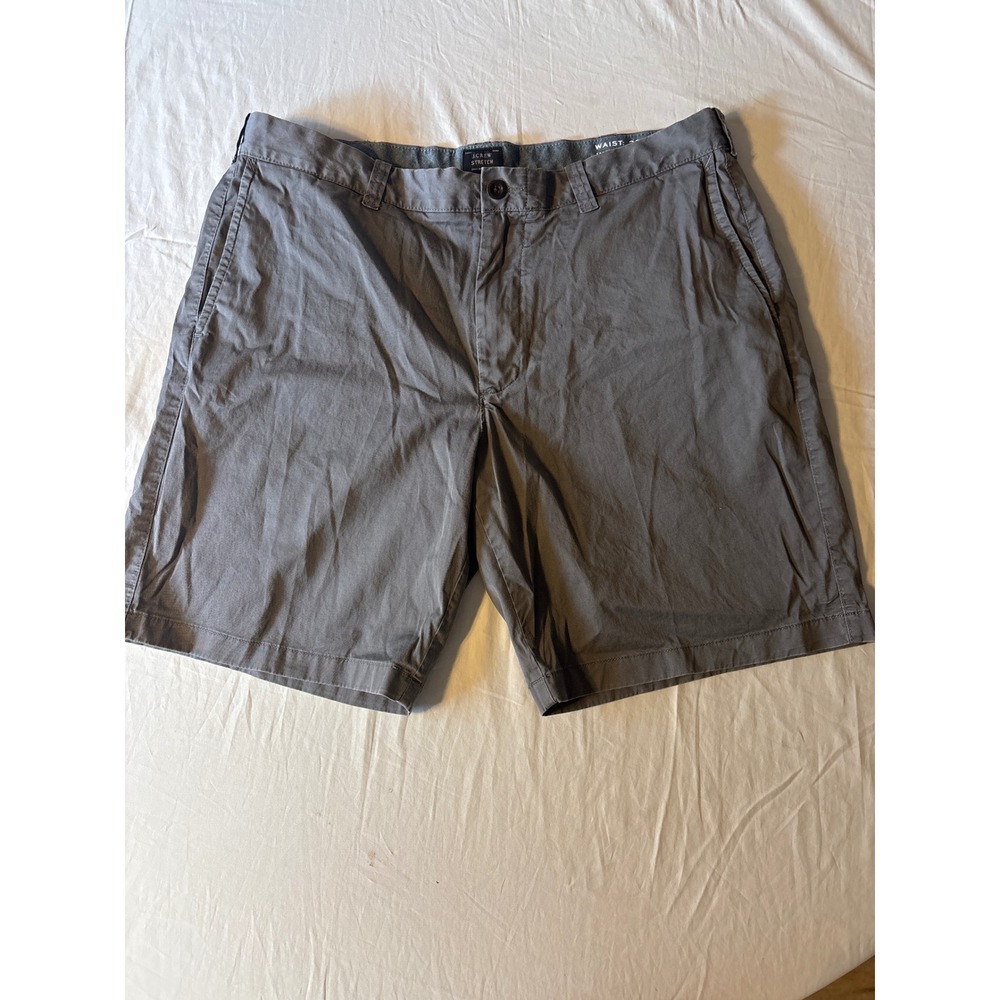 J.Crew Stretch‎ Chino Shorts Mens 38 Grey  9 Inch Inseam Cotton Blend